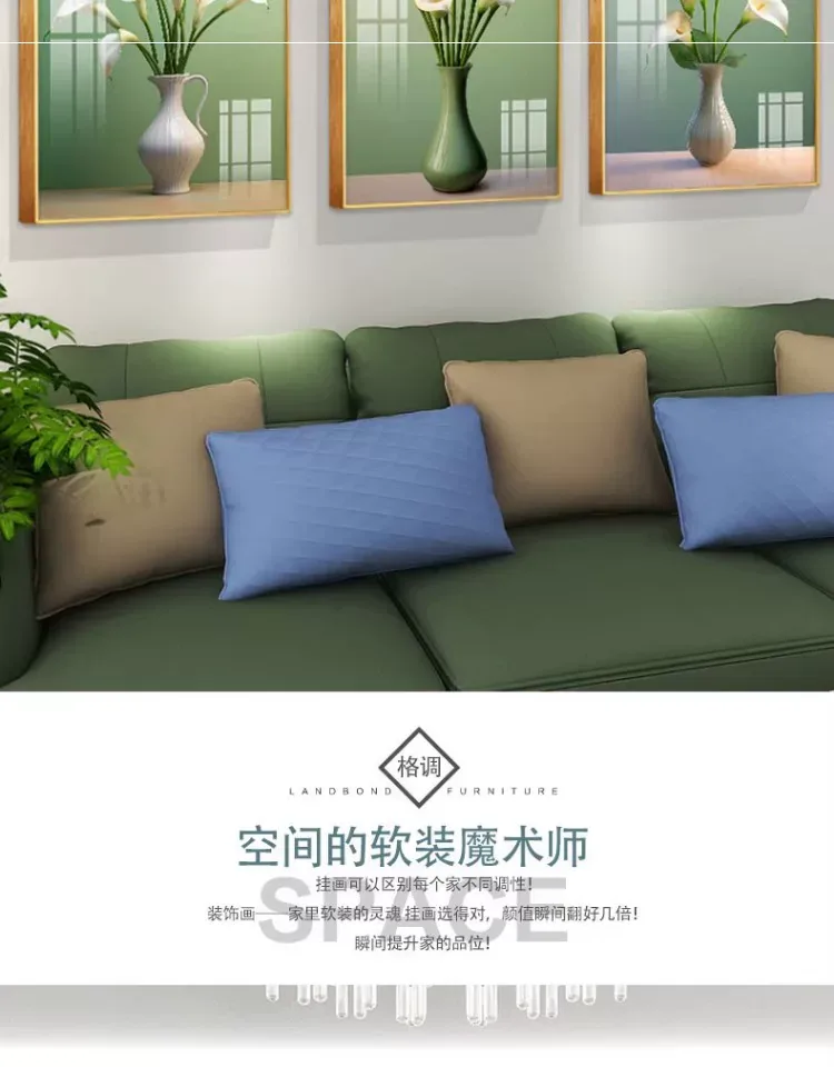 抽象 三联 装饰画 轻奢风 客厅背景墙挂画 晶瓷画