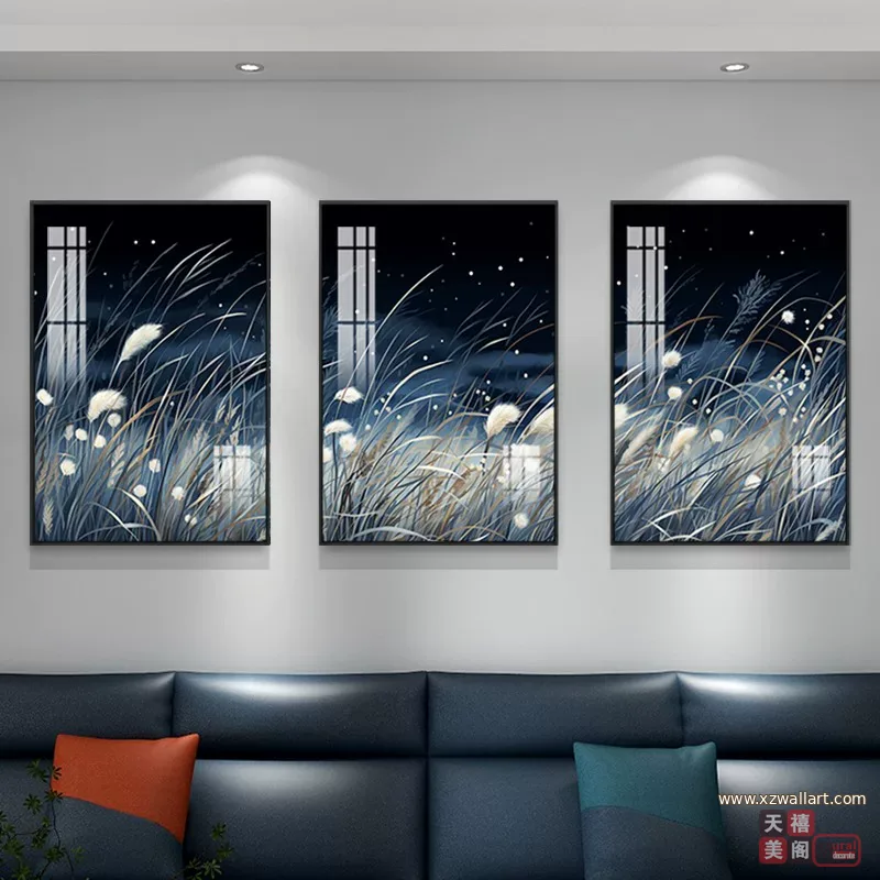 抽象 单幅 装饰画 轻奢风 客厅背景墙挂画 晶瓷画