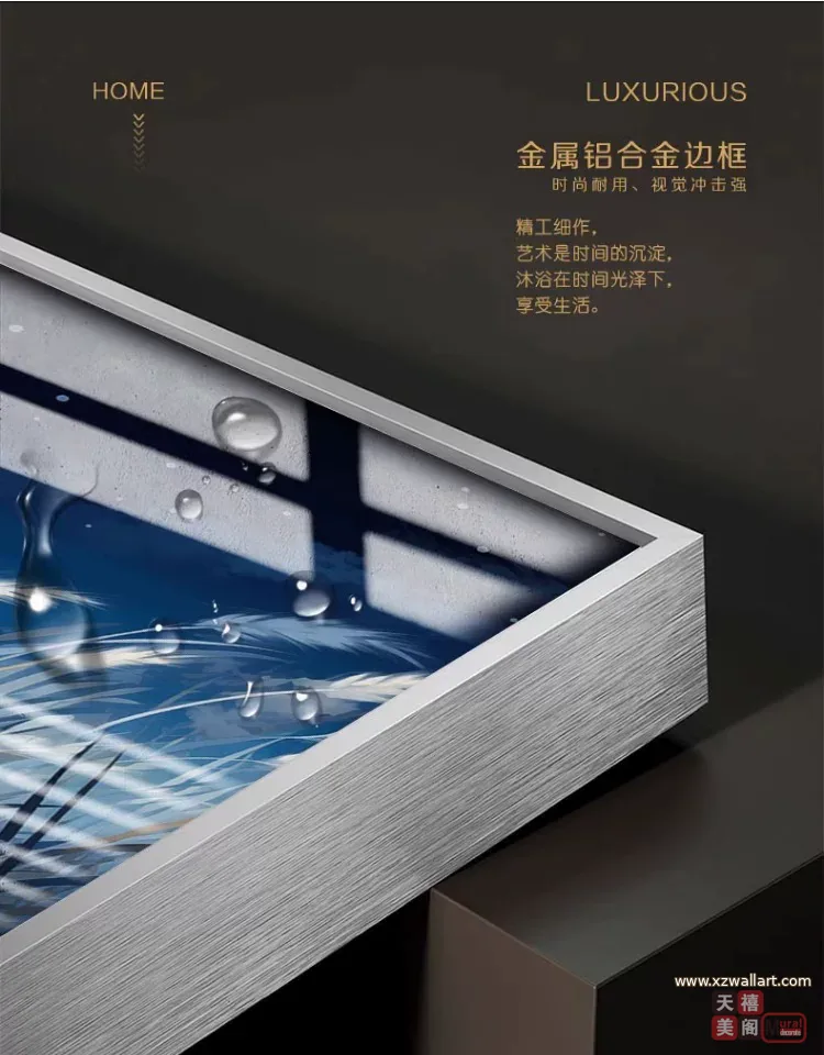 抽象 单幅 装饰画 轻奢风 客厅背景墙挂画 晶瓷画