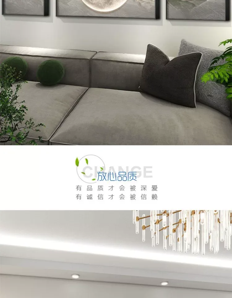 抽象 三联 装饰画 奶油风 客厅背景墙挂画 晶瓷画