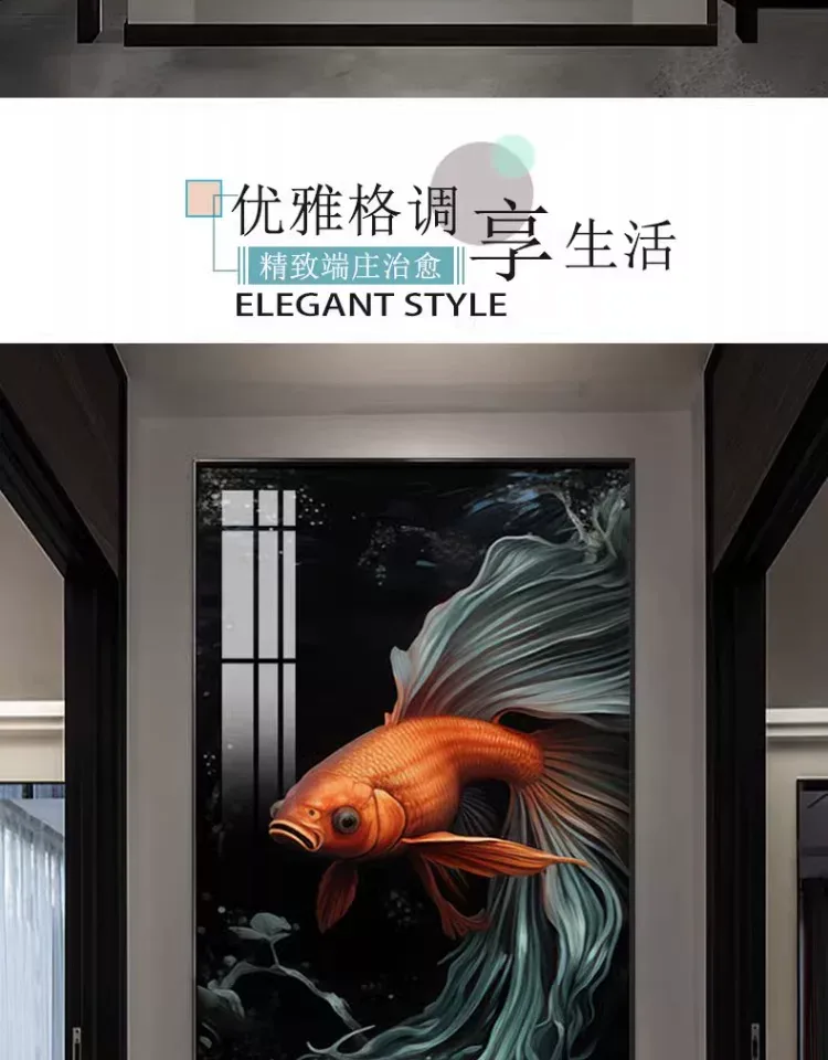 抽象 单幅 装饰画 轻奢风 玄关背景墙挂画 晶瓷画