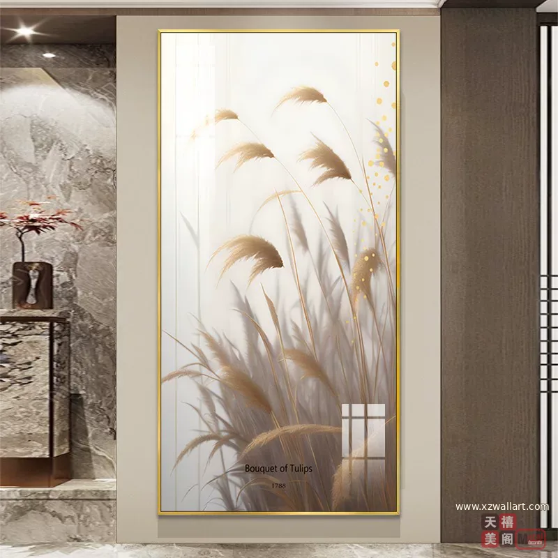 抽象 单幅 装饰画 奶油风 玄关背景墙挂画 晶瓷画