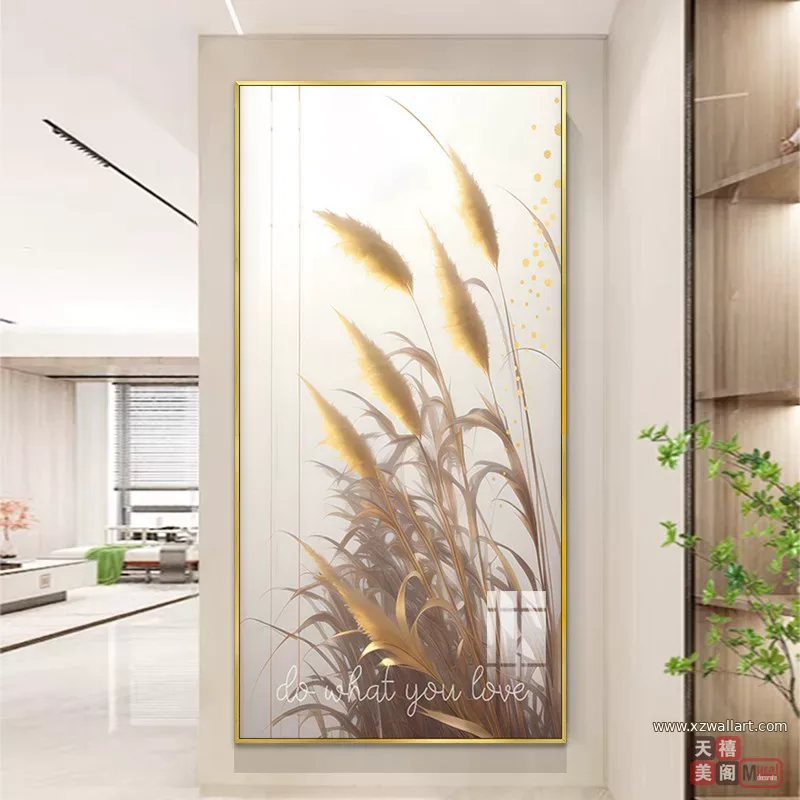 抽象 单幅 装饰画 奶油风 玄关背景墙挂画 晶瓷画