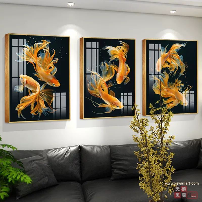 抽象 单幅 装饰画 轻奢风 客厅背景墙挂画 晶瓷画