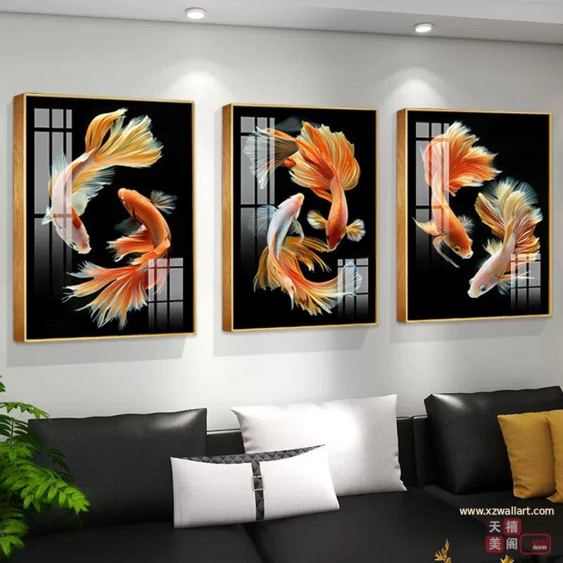 抽象 单幅 装饰画 轻奢风 客厅背景墙挂画 晶瓷画