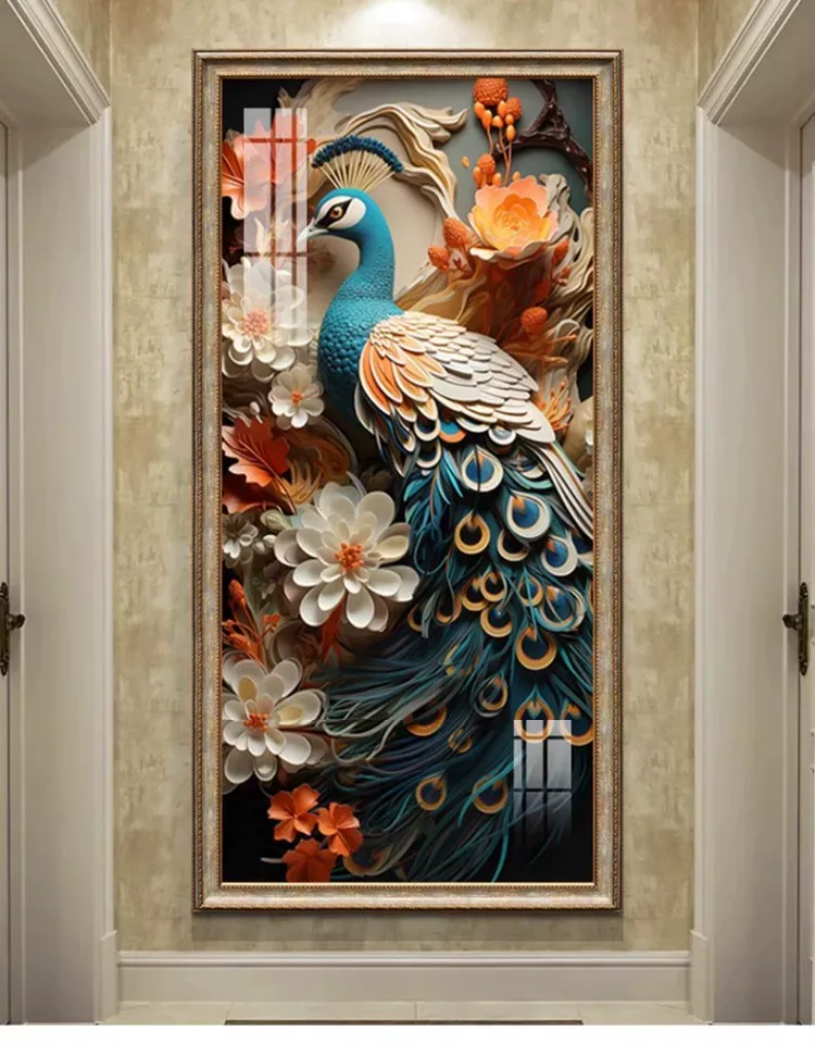抽象 单幅 装饰画 美式 玄关背景墙挂画 晶瓷画