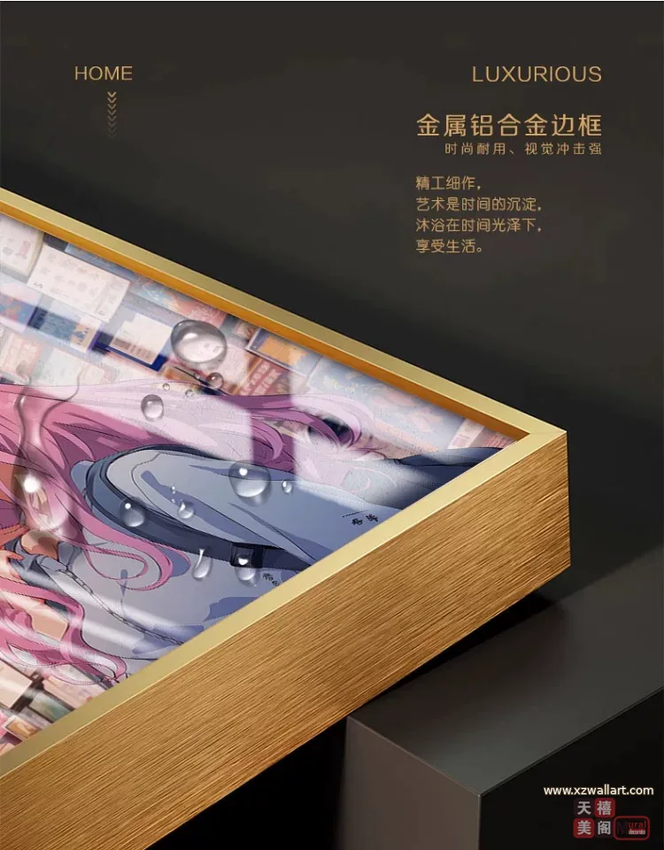 抽象 单幅 装饰画 现代简约 卧室背景墙挂画 晶瓷画