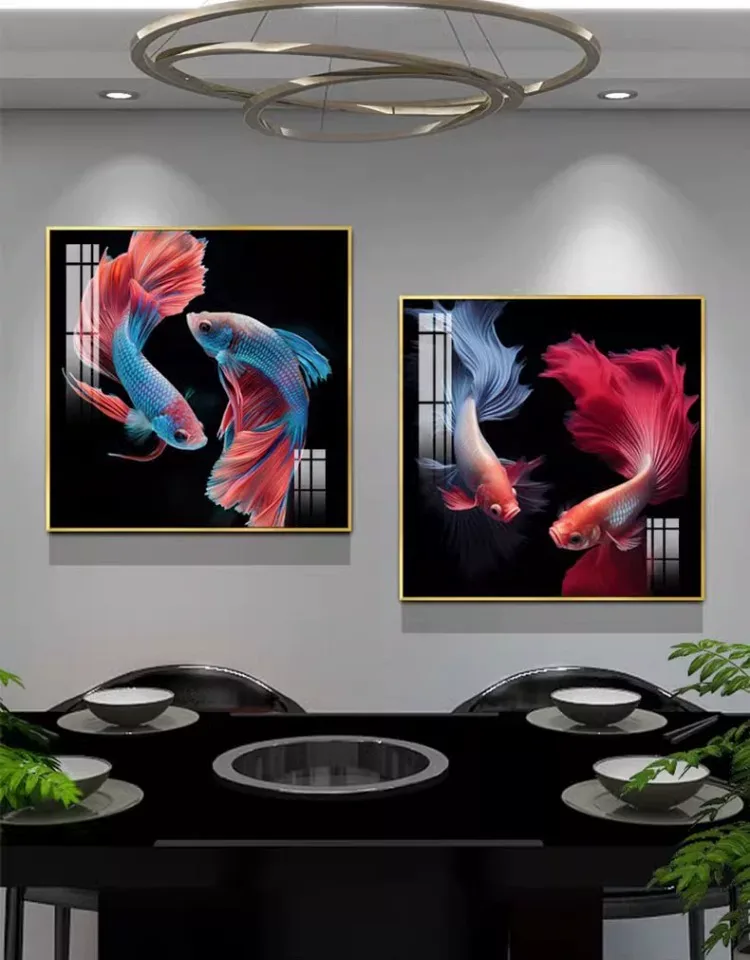 抽象 单幅 装饰画 轻奢风 餐厅背景墙挂画 晶瓷画