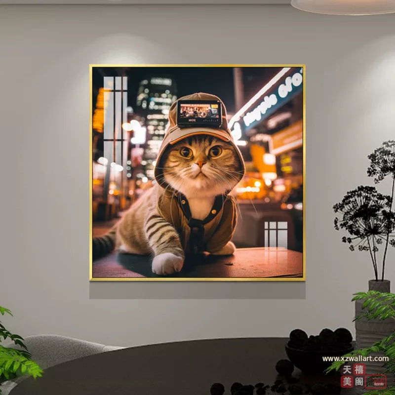 抽象 单幅 装饰画 现代简约 儿童房背景墙挂画 晶瓷画