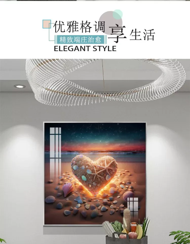 抽象 单幅 装饰画 轻奢风 餐厅背景墙挂画 晶瓷画