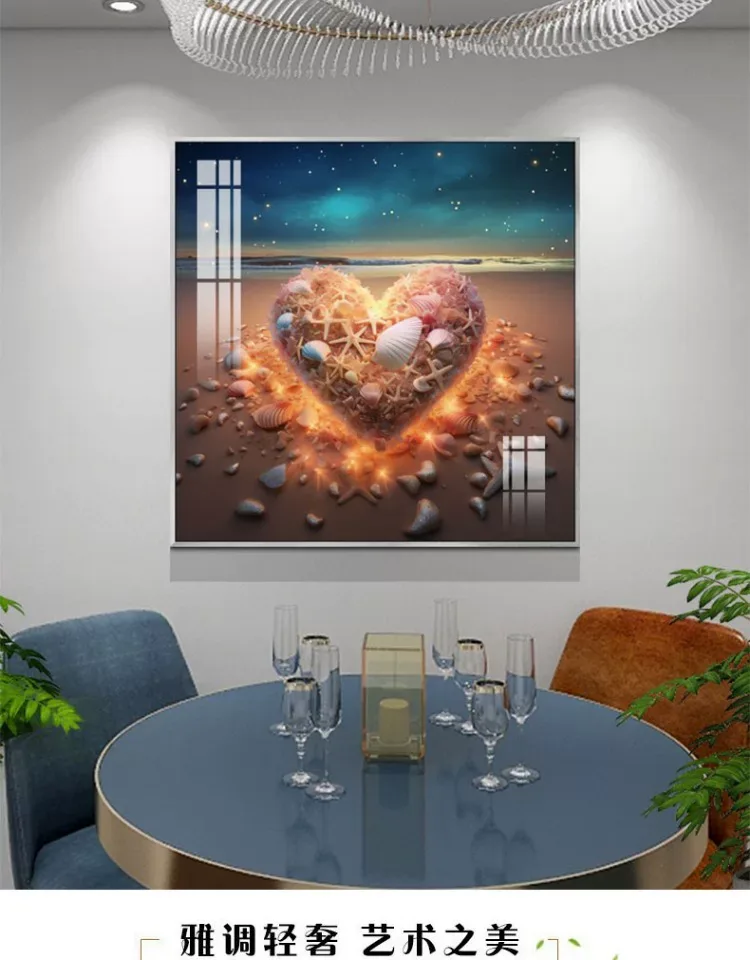 抽象 单幅 装饰画 轻奢风 餐厅背景墙挂画 晶瓷画