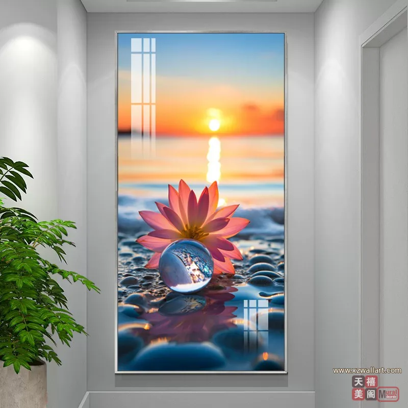 抽象 单幅 装饰画 现代简约 玄关背景墙挂画 晶瓷画