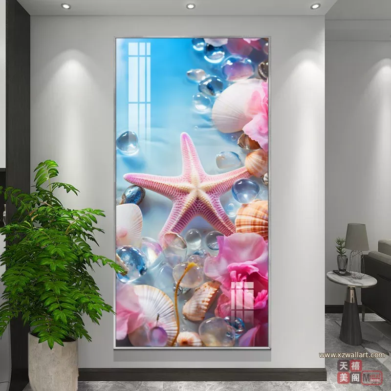 抽象 单幅 装饰画 轻奢风 玄关背景墙挂画 晶瓷画