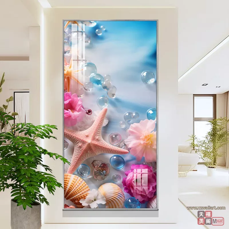 抽象 单幅 装饰画 轻奢风 玄关背景墙挂画 晶瓷画