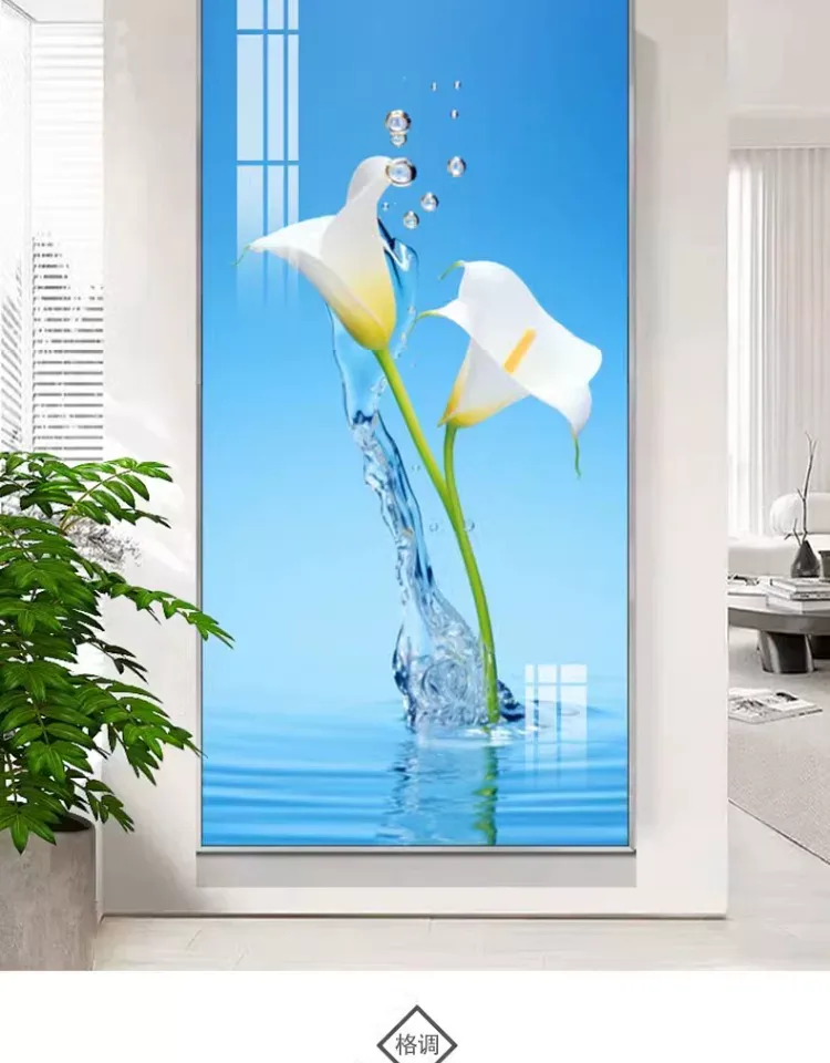 抽象 单幅 装饰画 现代简约 玄关背景墙挂画 晶瓷画
