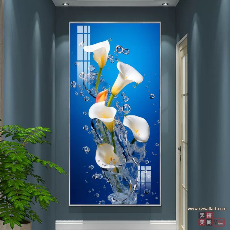 抽象 单幅 装饰画 现代简约 玄关背景墙挂画 晶瓷画