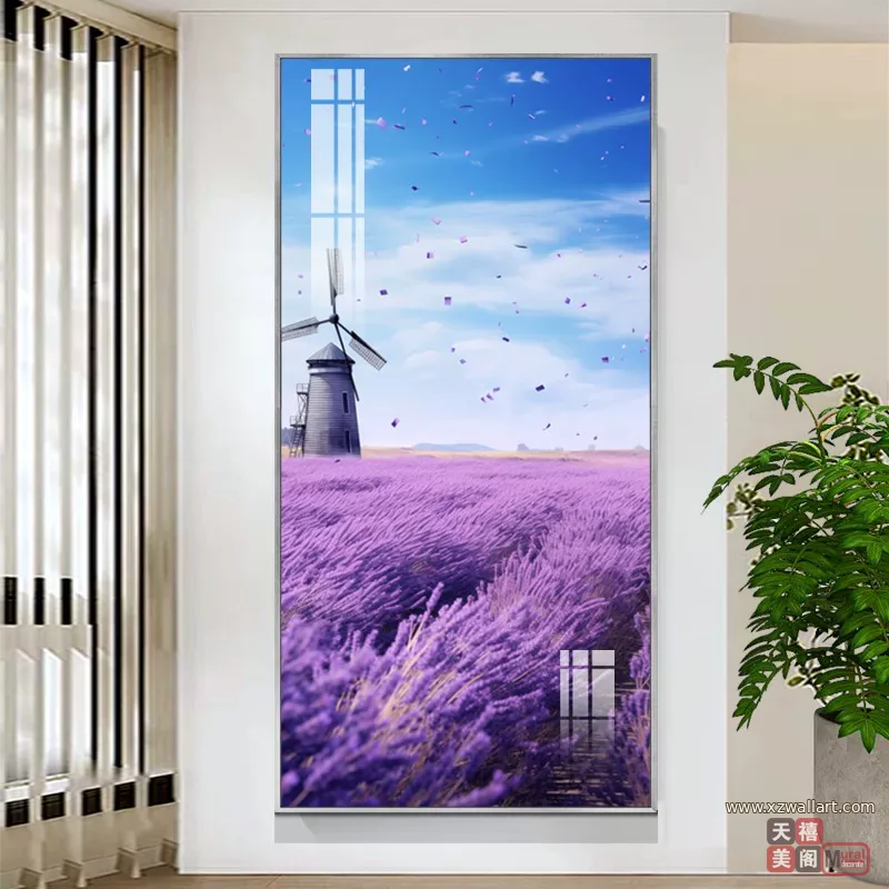 抽象 单幅 装饰画 现代简约 玄关背景墙挂画 晶瓷画