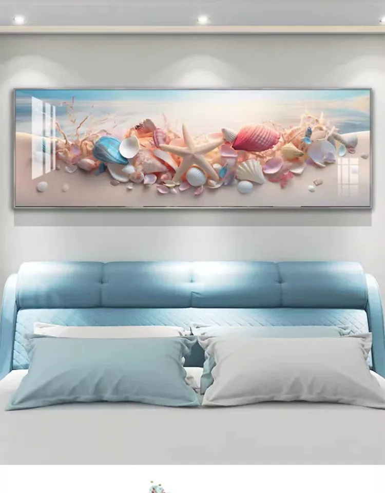 抽象 单幅 装饰画 轻奢风 卧室背景墙挂画 晶瓷画