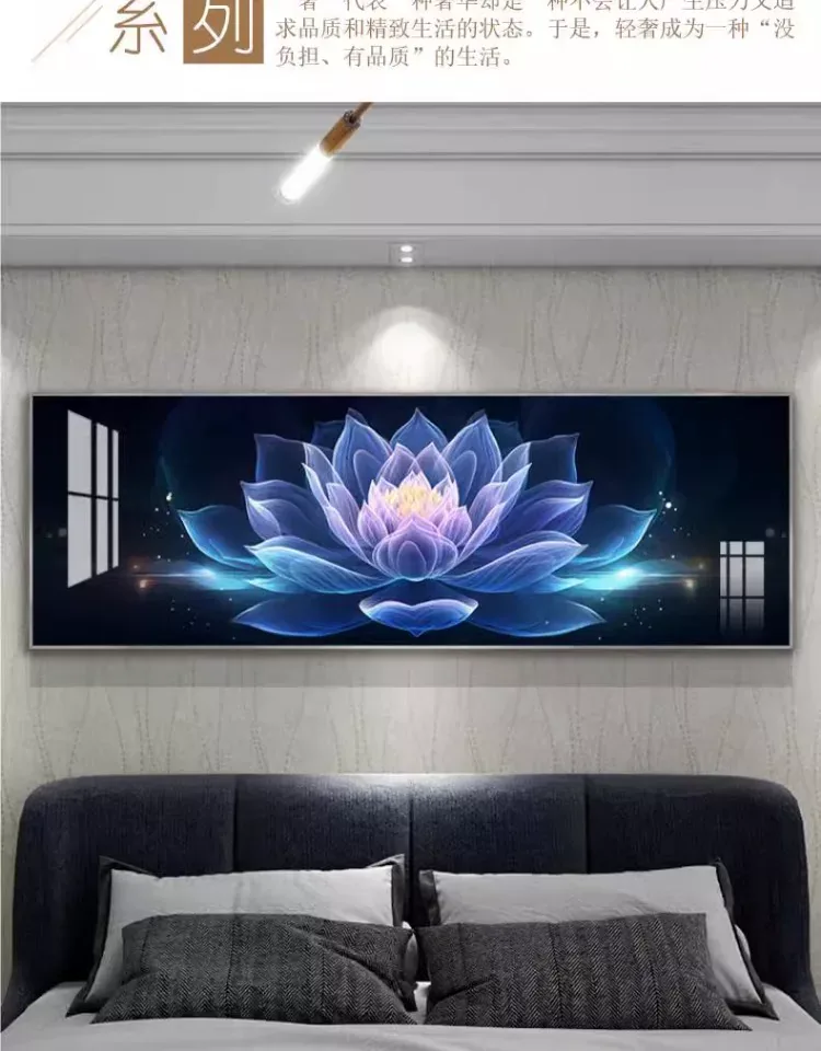 抽象 单幅 装饰画 轻奢风 卧室背景墙挂画 晶瓷画