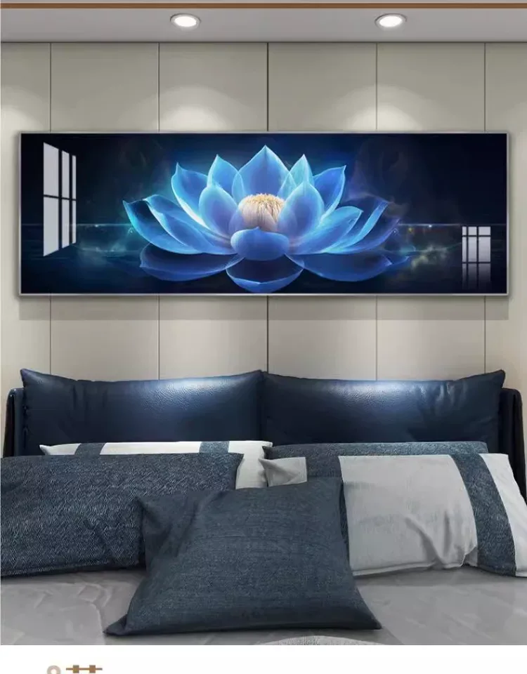抽象 单幅 装饰画 轻奢风 卧室背景墙挂画 晶瓷画