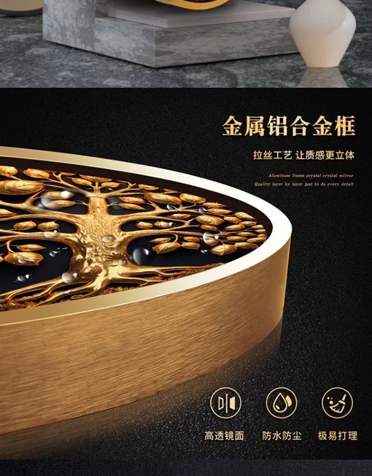 树 单幅 装饰画 轻奢风 餐厅背景墙挂画 晶瓷画