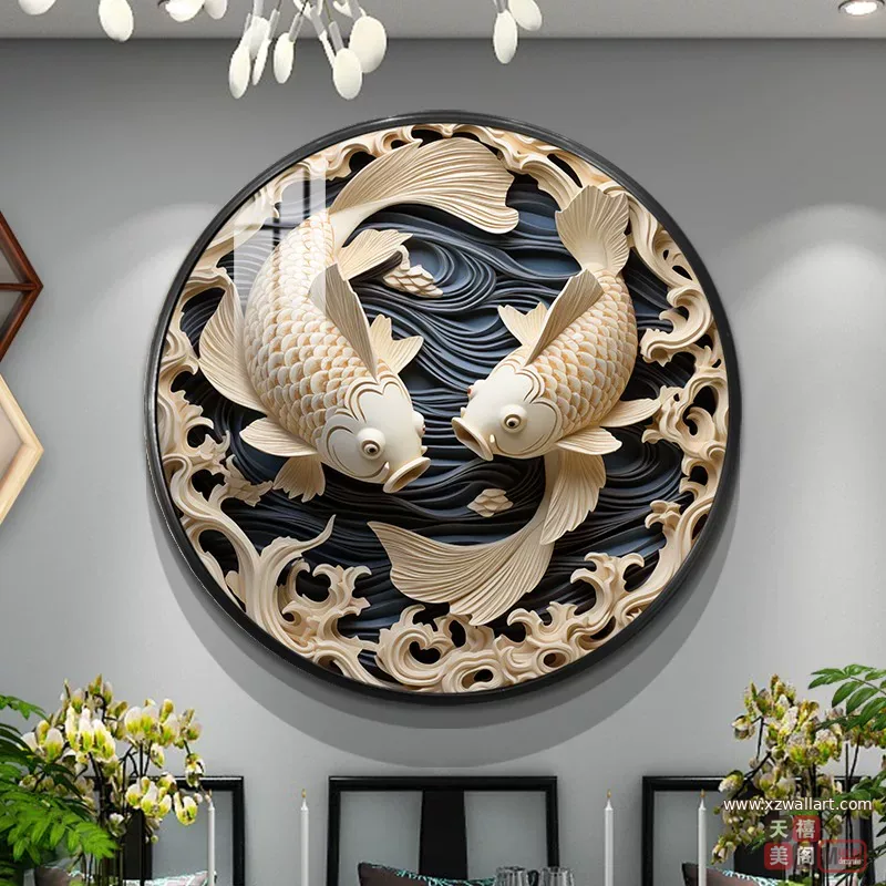 抽象 单幅 装饰画 现代简约 餐厅背景墙挂画 晶瓷画