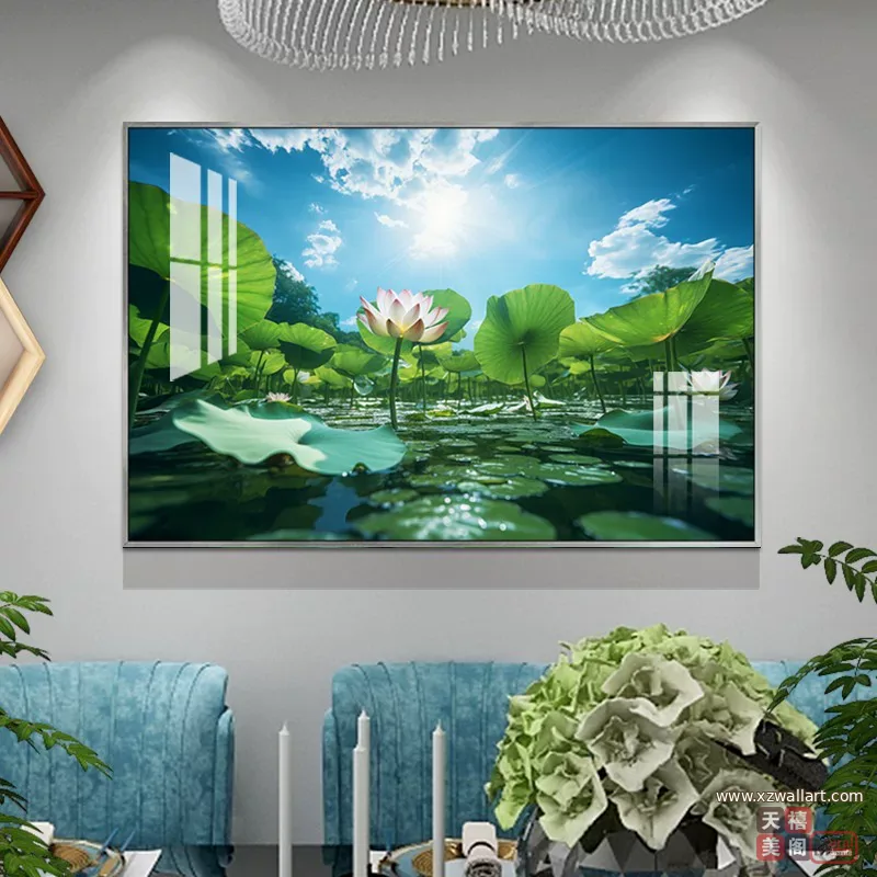 抽象 单幅 装饰画 轻奢风 餐厅背景墙挂画 晶瓷画