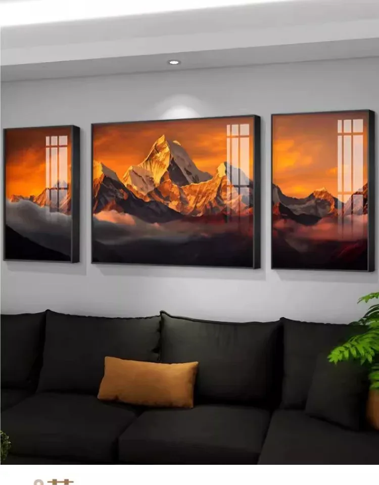 抽象 单幅 装饰画 轻奢风 客厅背景墙挂画 晶瓷画