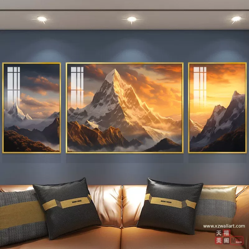 抽象 单幅 装饰画 轻奢风 客厅背景墙挂画 晶瓷画