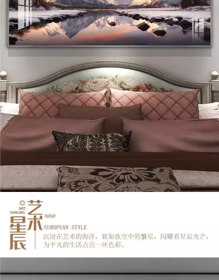 抽象 单幅 装饰画 轻奢风 卧室背景墙挂画 晶瓷画