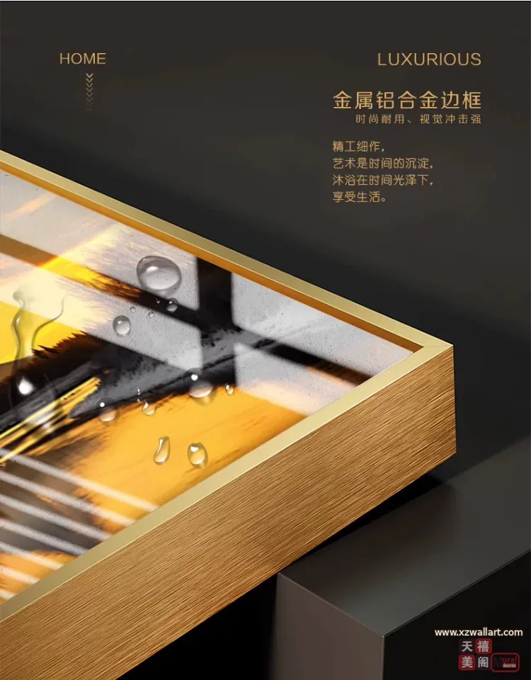 抽象 单幅 装饰画 轻奢风 卧室背景墙挂画 晶瓷画