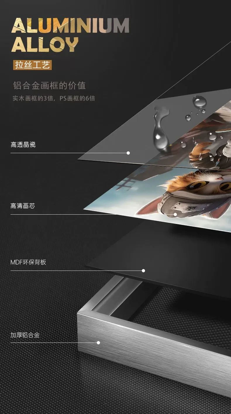 抽象 单幅 装饰画 轻奢风 儿童房背景墙挂画 晶瓷画