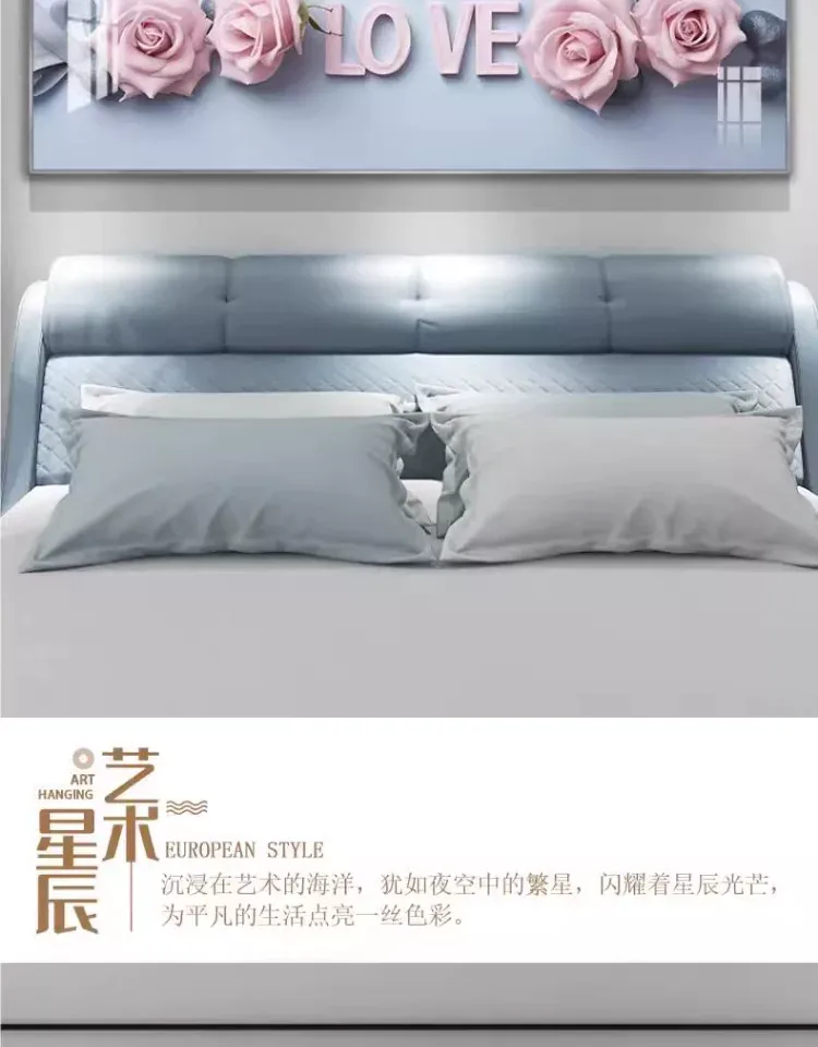 抽象 单幅 装饰画 北欧风 卧室背景墙挂画 晶瓷画