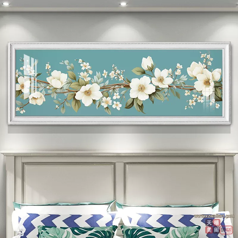 抽象 单幅 装饰画 欧式 卧室背景墙挂画 晶瓷画