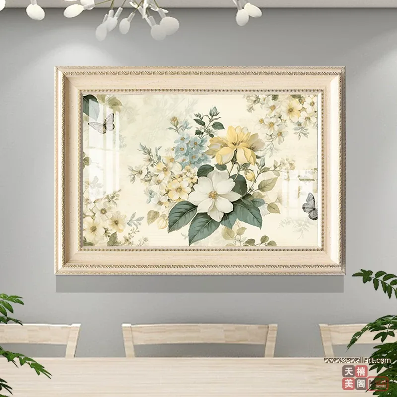 抽象 单幅 装饰画 欧式 餐厅背景墙挂画 晶瓷画