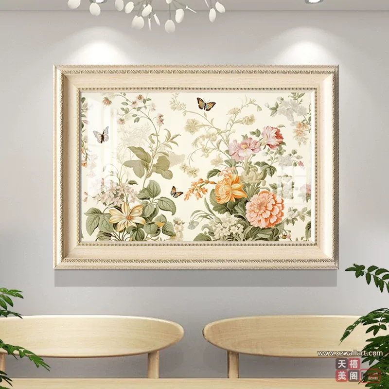 抽象 单幅 装饰画 欧式 餐厅背景墙挂画 晶瓷画