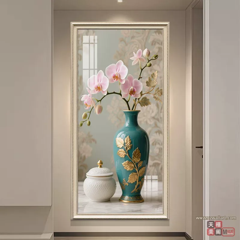 抽象 单幅 装饰画 欧式 玄关背景墙挂画 晶瓷画