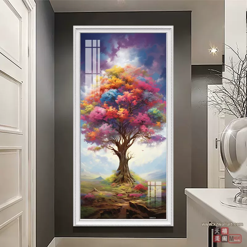 象 单幅 装饰画 欧式 玄关背景墙挂画 晶瓷画