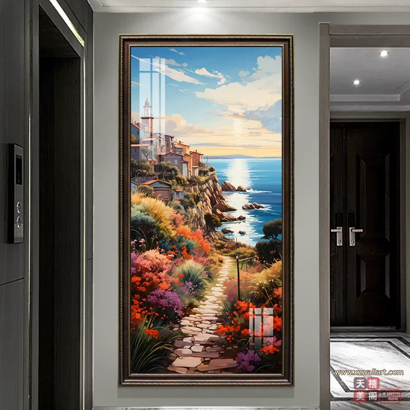 抽象 单幅 装饰画 欧式 客厅背景墙挂画 晶瓷画