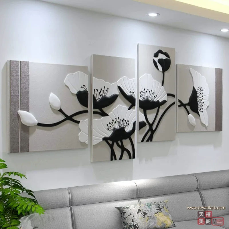 抽象 单幅 装饰画 轻奢风 客厅背景墙挂画 晶瓷画