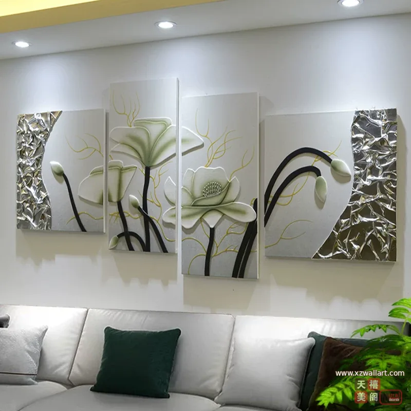 抽象 单幅 装饰画 轻奢风 客厅背景墙挂画 晶瓷画