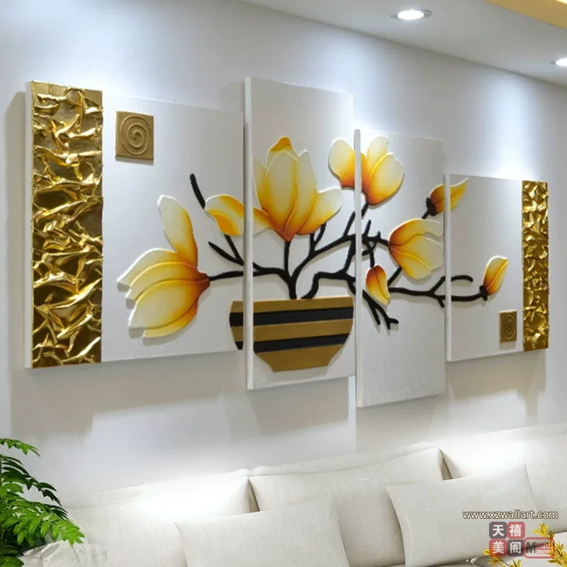 抽象 单幅 装饰画 轻奢风 客厅背景墙挂画 晶瓷画