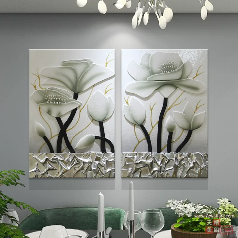抽象 单幅 装饰画 轻奢风 餐厅背景墙挂画 晶瓷画