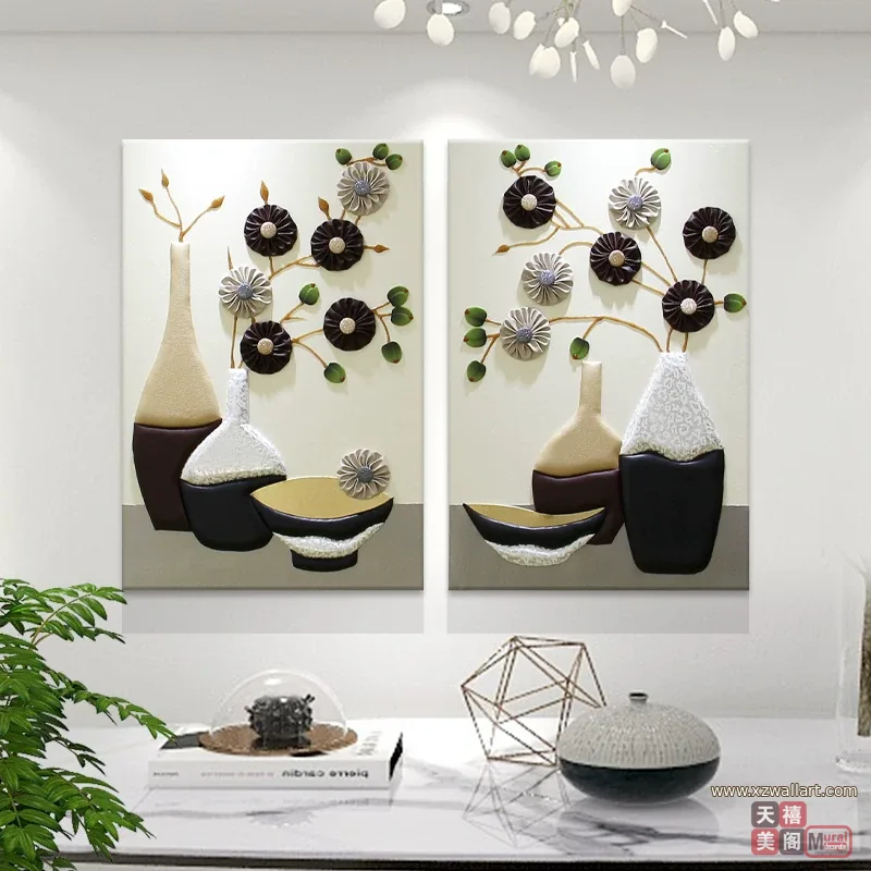 抽象 单幅 装饰画 轻奢风 餐厅背景墙挂画 晶瓷画