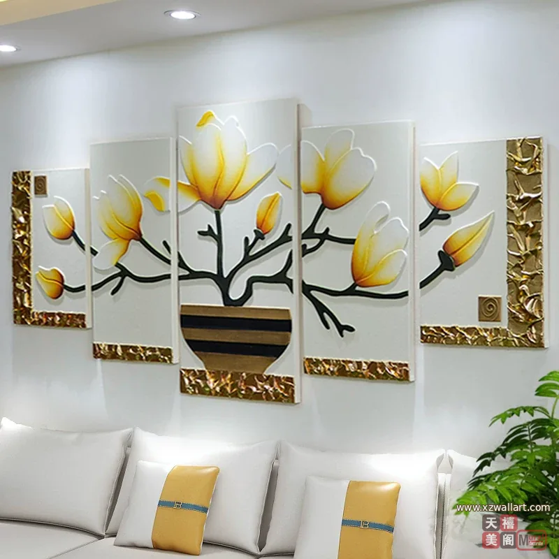 抽象 单幅 装饰画 轻奢风 客厅背景墙挂画 晶瓷画