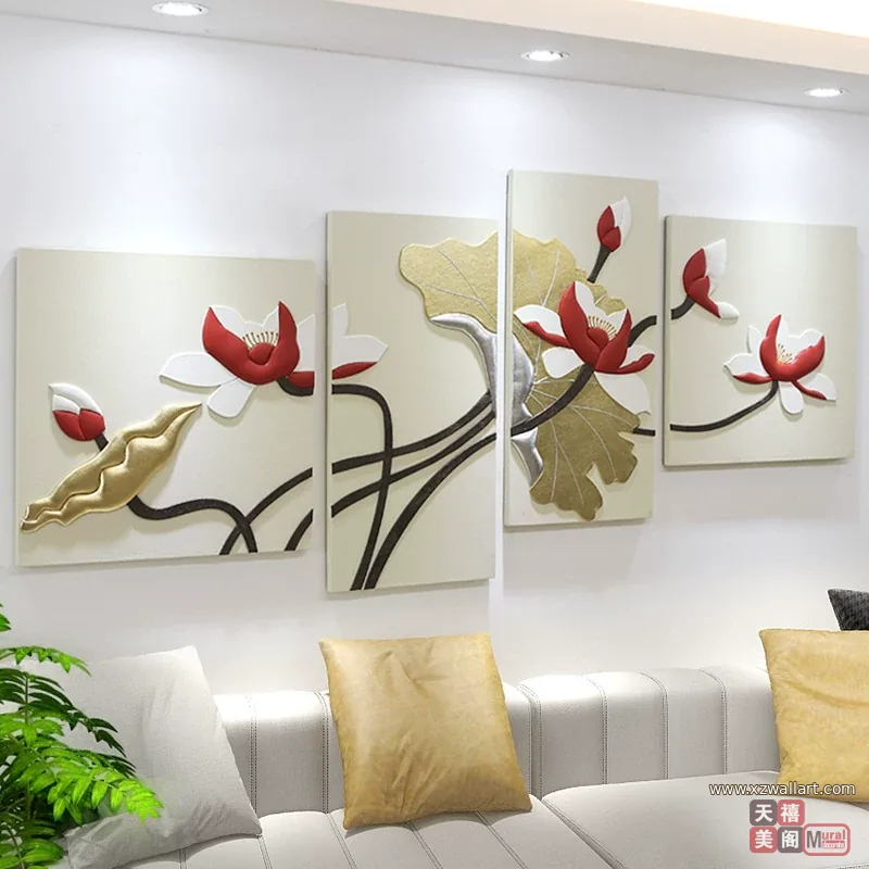 抽象 单幅 装饰画 轻奢风 客厅背景墙挂画 晶瓷画