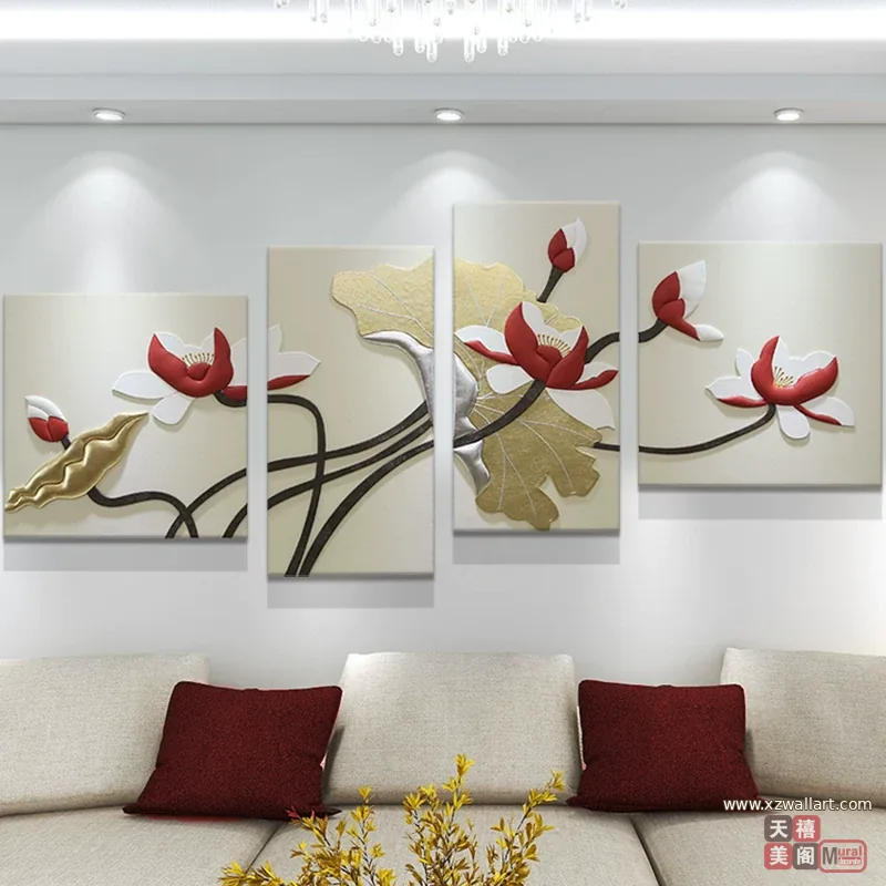 抽象 单幅 装饰画 轻奢风 客厅背景墙挂画 晶瓷画