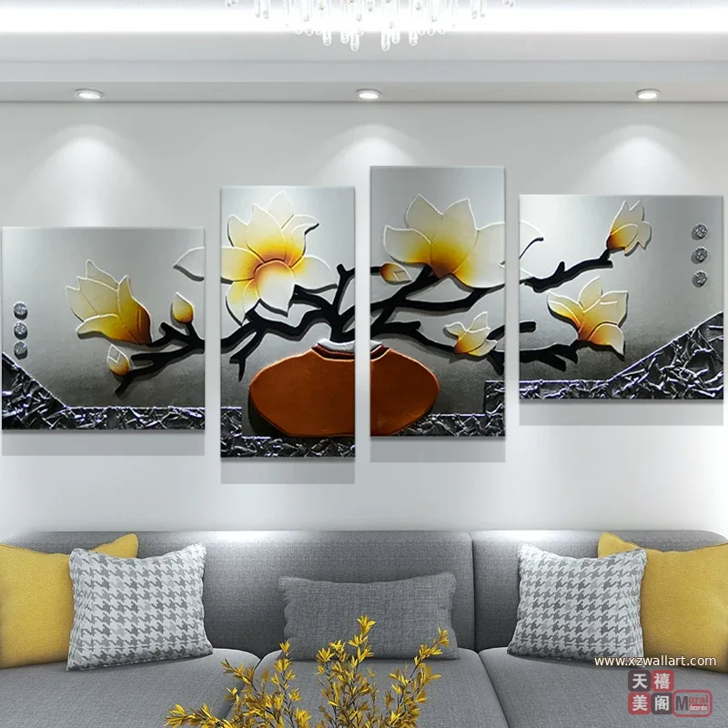抽象 单幅 装饰画 轻奢风 客厅背景墙挂画 晶瓷画