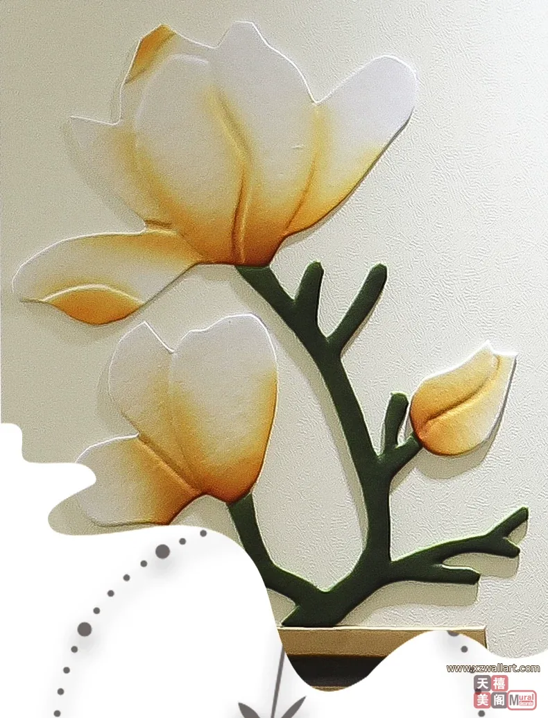 花 单幅 装饰画 奶油风 餐厅背景墙挂画 晶瓷画