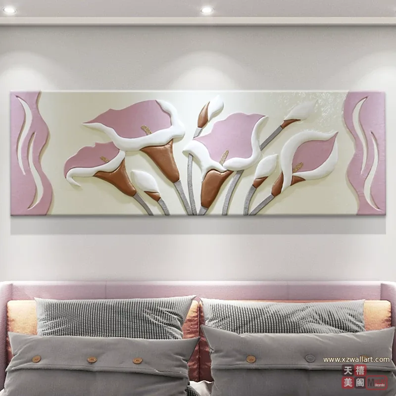 抽象 单幅 装饰画 轻奢风 卧室背景墙挂画 晶瓷画